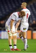 4 November 2016; Ruan Pienaar, back, and Conor Joyce dejected after defeat in the Guinness PRO12 Round 8 match between Edinburgh Rugby and Ulster at BT Murrayfield Stadium in Edinburgh, Scotland. Photo by Graham Stuart/Sportsfile