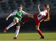 5 November 2016; Roma McLaughlin of Peamount in action against Evelyn Daly of Cork City WFC during the Continental Tyres Women's National League match between Cork City WFC and Peamount at Bishopstown Stadium, Cork. Photo by Eóin Noonan/Sportsfile