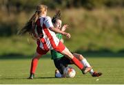 5 November 2016; Roma McLaughlin of Peamount in action against Evelyn Daly of Cork City WFC during the Continental Tyres Women's National League match between Cork City WFC and Peamount at Bishopstown Stadium, Cork. Photo by Eóin Noonan/Sportsfile