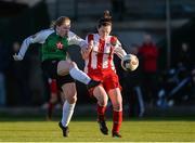 5 November 2016; Amber Barrett of Peamount scoring her side's third goal during the Continental Tyres Women's National League match between Cork City WFC and Peamount at Bishopstown Stadium, Cork. Photo by Eóin Noonan/Sportsfile