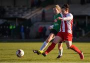 5 November 2016; Maggie Dunncliffe of Cork City WFC in action against Lisa Casserly of Peamount during the Continental Tyres Women's National League match between Cork City WFC and Peamount at Bishopstown Stadium, Cork. Photo by Eóin Noonan/Sportsfile