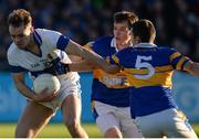 5 November 2016; Gavin Burke of St Vincent’s in action against Peter Sherry, centre, and Graham Hannigan of Castleknock during the Dublin County Senior Club Football Championship Final between Castleknock and St Vincent's at Parnell Park in Dublin. Photo by Seb Daly/Sportsfile