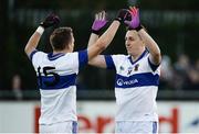 5 November 2016; Tomas Quinn, left, and Adam Baxter of St Vincent’s celebrate following their team's victory during the Dublin County Senior Club Football Championship Final between Castleknock and St Vincent's at Parnell Park in Dublin. Photo by Seb Daly/Sportsfile