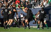 5 November 2016; Robbie Henshaw of Ireland is tackled by Joe Moody of New Zealand resulting in a yellow card for Moody during the International rugby match between Ireland and New Zealand at Soldier Field in Chicago, USA. Photo by Brendan Moran/Sportsfile