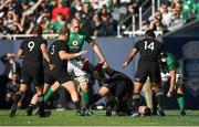 5 November 2016; Robbie Henshaw of Ireland is tackled by Joe Moody of New Zealand resulting in a yellow card for Moody during the International rugby match between Ireland and New Zealand at Soldier Field in Chicago, USA. Photo by Brendan Moran/Sportsfile