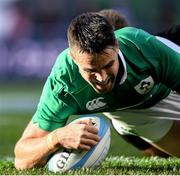 5 November 2016; Conor Murray of Ireland scores his side's third try against New Zealand during the International rugby match between Ireland and New Zealand at Soldier Field in Chicago, USA. Photo by Brendan Moran/Sportsfile