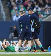 5 November 2016; Jonathan Sexton of Ireland is treated for cramp during the International rugby match between Ireland and New Zealand at Soldier Field in Chicago, USA. Photo by Brendan Moran/Sportsfile