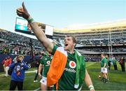 5 November 2016; Jamie Heaslip of Ireland celebrates after the International rugby match between Ireland and New Zealand at Soldier Field in Chicago, USA. Photo by Brendan Moran/Sportsfile