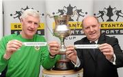 23 March 2011; Northern Ireland manager Nigel Worthington and Jack Grundie, Setanta Sports organizing committee during the Setanta Sports Cup Semi-Final Draw. Culloden Estate and Spa, Holywood, Belfast, Co. Antrim. Picture credit: Oliver McVeigh / SPORTSFILE