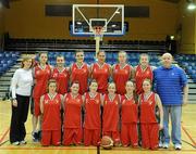 23 March 2011; The St. Leos, Carlow, team. Basketball Ireland Girls U19B Schools League Final, St. Leos, Carlow v Colaiste na Sceilge, Caherciveen, Co. Kerry, National Basketball Arena, Tallaght, Co. Dublin. Picture credit: Brian Lawless / SPORTSFILE