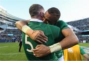 5 November 2016; Devin Toner, left, and Simon Zebo of Ireland celebrate victory after the International rugby match between Ireland and New Zealand at Soldier Field in Chicago, USA. Photo by Brendan Moran/Sportsfile
