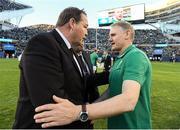 5 November 2016; Ireland head coach Joe Schmidt, right, with New Zealand head coach Steve Hansen after the International rugby match between Ireland and New Zealand at Soldier Field in Chicago, USA. Photo by Brendan Moran/Sportsfile