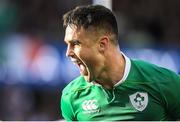 5 November 2016; Conor Murray of Ireland celebrates after scoring his side's third try against New Zealand during the International rugby match between Ireland and New Zealand at Soldier Field in Chicago, USA. Photo by Brendan Moran/Sportsfile