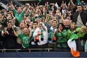 5 November 2016; Ireland supporters celebrate victory after the International rugby match between Ireland and New Zealand at Soldier Field in Chicago, USA. Photo by Brendan Moran/Sportsfile