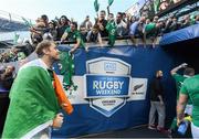 5 November 2016; Jamie Heaslip of Ireland is cheered from the pitch by supporters after the International rugby match between Ireland and New Zealand at Soldier Field in Chicago, USA. Photo by Brendan Moran/Sportsfile