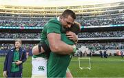 5 November 2016; CJ Stander and Donnacha Ryan of Ireland celebrate victory after the International rugby match between Ireland and New Zealand at Soldier Field in Chicago, USA. Photo by Brendan Moran/Sportsfile