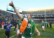 5 November 2016; Jamie Heaslip of Ireland celebrates victory after the International rugby match between Ireland and New Zealand at Soldier Field in Chicago, USA. Photo by Brendan Moran/Sportsfile