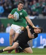 5 November 2016; Robbie Henshaw of Ireland is tackled by Dane Coles of New Zealand during the International rugby match between Ireland and New Zealand at Soldier Field in Chicago, USA. Photo by Brendan Moran/Sportsfile