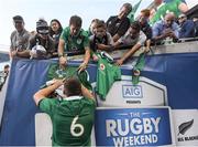 5 November 2016; CJ Stander of Ireland signs autographs after the International rugby match between Ireland and New Zealand at Soldier Field in Chicago, USA. Photo by Brendan Moran/Sportsfile