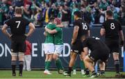 5 November 2016; Josh van der Flier, right, and Conor Murray of Ireland celebrate victory after the International rugby match between Ireland and New Zealand at Soldier Field in Chicago, USA. Photo by Brendan Moran/Sportsfile