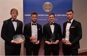 4 November 2016; Meath hurlers, from left, Damien Healy, Shane McGann, Adam Gannon and James Toher with their Christy Ring Champions 15 Awards, at the 2016 GAA/GPA Opel All-Stars Awards at the Convention Centre in Dublin. Photo by Piaras Ó Mídheach/Sportsfile