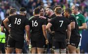 5 November 2016; Kieran Read of New Zealand speaks to his team-mates during the International rugby match between Ireland and New Zealand at Soldier Field in Chicago, USA. Photo by Brendan Moran/Sportsfile