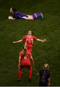 6 November 2016; Leanne Kiernan of Shelbourne Ladies celebrates with team-mate Siobhan Killeen, 11, after scoring her side's third goal during the Continental Tyres FAI Women's Senior Cup Final game between Shelbourne Ladies and Wexford Youths at Aviva Stadium in Lansdowne Road, Dublin. Photo by Stephen McCarthy/Sportsfile