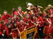 6 November 2016; The Shelbourne Ladies team celebrate after winning the Continental Tyres FAI Women's Senior Cup Final game between Shelbourne Ladies and Wexford Youths at Aviva Stadium in Lansdowne Road, Dublin. Photo by Stephen McCarthy/Sportsfile