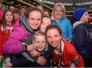 6 November 2016; Leanne Kiernan of Shelbourne Ladies with her family after the Continental Tyres FAI Women's Senior Cup Final game between Shelbourne Ladies and Wexford Youths at Aviva Stadium in Lansdowne Road, Dublin. Photo by Eóin Noonan/Sportsfile