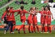 6 November 2016; Shelbourne ladies players celebrate after the final whistle at the Continental Tyres FAI Women's Senior Cup Final game between Shelbourne Ladies and Wexford Youths at Aviva Stadium in Lansdowne Road, Dublin. Photo by Eóin Noonan/Sportsfile