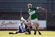 6 November 2016; James Doyle of St Mullins in action against Gary Greville of Raharney during the AIB Leinster GAA Hurling Senior Club Championship quarter-final game between Raharney and St Mullins at TEG Cusack Park in Mullingar, Co. Westmeath. Photo by Sam Barnes/Sportsfile