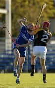 6 November 2016; Lar Corbett of Thurles Sarsfields in action against Joe Neylon of Ballyea during the AIB Munster GAA Hurling Senior Club Championship semi-final game between Ballyea and Thurles Sarsfields at Cusack Park in Ennis, Co Clare. Photo by Piaras Ó Mídheach/Sportsfile