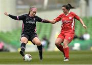 6 November 2016; Emma Hansberry of Wexford Youths in action against Noelle Murray of Shelbourne Ladies during the Continental Tyres FAI Women's Senior Cup Final game between Shelbourne Ladies and Wexford Youths at Aviva Stadium in Lansdowne Road, Dublin. Photo by Eóin Noonan/Sportsfile