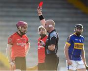 6 November 2016; Paul Roche of Oulart-The Ballagh is sent off by referee John Keenan during the AIB Leinster GAA Hurling Senior Club Championship quarter-final game between Oulart-The Ballagh and St Rynagh's at Innovate Wexford Park in Wexford. Photo by Matt Browne/Sportsfile