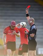 6 November 2016; Paul Roche of Oulart-The Ballagh is sent off by referee John Keenan during the AIB Leinster GAA Hurling Senior Club Championship quarter-final game between Oulart-The Ballagh and St Rynagh's at Innovate Wexford Park in Wexford. Photo by Matt Browne/Sportsfile