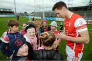 6 November 2016; Mark Schutte of Cuala signs autographs for supporters following the AIB Leinster GAA Hurling Senior Club Championship quarter-final game between Cuala and Borris-Kilcotton at Parnell Park in Dublin. Photo by Cody Glenn/Sportsfile