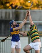 6 November 2016; James Mann of Patrickswell in action against Cathal O'Brien of Glen Rovers during the AIB Munster GAA Hurling Senior Club Championship semi-final game between Patrickswell and Glen Rovers at Gaelic Grounds in Limerick. Photo by Diarmuid Greene/Sportsfile