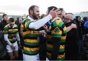 6 November 2016; Dean Brosnan and David Cunningham of Glen Rovers celebrate after the AIB Munster GAA Hurling Senior Club Championship semi-final game between Patrickswell and Glen Rovers at Gaelic Grounds in Limerick. Photo by Diarmuid Greene/Sportsfile