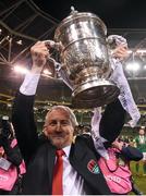 6 November 2016; Cork City manager John Caulfield celebrates with the cup after the Irish Daily Mail FAI Cup Final match between Cork City and Dundalk at Aviva Stadium in Lansdowne Road, Dublin. Photo by David Maher/Sportsile