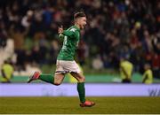 6 November 2016; Seán Maguire of Cork City celebrates following his team's victory during the Irish Daily Mail FAI Cup Final match between Cork City and Dundalk at Aviva Stadium in Lansdowne Road, Dublin. Photo by Seb Daly/Sportsfile