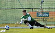25 March 2011; Republic of Ireland's Keiren Westwood in action during squad training ahead of their EURO2012 Championship Qualifier match against Macedonia on Saturday. Republic of Ireland Squad Training, Gannon Park, Malahide, Co. Dublin. Picture credit: David Maher / SPORTSFILE