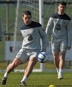 25 March 2011; Republic of Ireland's Darren O'Dea in action during squad training ahead of their EURO2012 Championship Qualifier match against Macedonia on Saturday. Republic of Ireland Squad Training, Gannon Park, Malahide, Co. Dublin. Picture credit: David Maher / SPORTSFILE