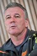 25 March 2011; Macedonia head coach Mirsad Jonuz during a press conference ahead of their EURO2012 Championship Qualifier match against the Republic of Ireland on Saturday. Macedonia Press Conference, Aviva Stadium, Lansdowne Road, Dublin. Picture credit: David Maher / SPORTSFILE