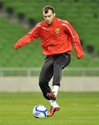 25 March 2011; Macedonia's Goran Pandev in action during squad training ahead of their EURO2012 Championship Qualifier match against the Republic of Ireland on Saturday. Macedonia Squad Training, Aviva Stadium, Lansdowne Road, Dublin. Picture credit: David Maher / SPORTSFILE
