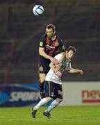 25 March 2011; Ollie Cahill, Bohemians, in action against Carl Moore, Galway United. Airtricity League Premier Division, Bohemians v Galway United, Dalymount Park, Phibsborough, Dublin. Photo by Sportsfile