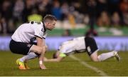 6 November 2016; Ciaran Kilduff of Dundalk reacts following his team's defeat during the Irish Daily Mail FAI Cup Final match between Cork City and Dundalk at Aviva Stadium in Lansdowne Road, Dublin. Photo by Seb Daly/Sportsfile