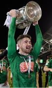 6 November 2016; Seán Maguire of Cork City celebrates with the trophy following his team's victory during the Irish Daily Mail FAI Cup Final match between Cork City and Dundalk at Aviva Stadium in Lansdowne Road, Dublin. Photo by Seb Daly/Sportsfile