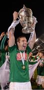 6 November 2016; Karl Sheppard of Cork City celebrates with the trophy following his team's victory during the Irish Daily Mail FAI Cup Final match between Cork City and Dundalk at Aviva Stadium in Lansdowne Road, Dublin. Photo by Seb Daly/Sportsfile
