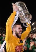 6 November 2016; Mark McNulty of Cork City celebrates with the trophy following his team's victory during the Irish Daily Mail FAI Cup Final match between Cork City and Dundalk at Aviva Stadium in Lansdowne Road, Dublin. Photo by Seb Daly/Sportsfile