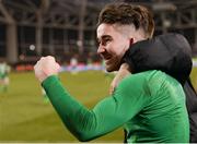 6 November 2016; Seán Maguire of Cork City celebrates after scoring the winning goal for his side during the Irish Daily Mail FAI Cup Final match between Cork City and Dundalk at Aviva Stadium in Lansdowne Road, Dublin. Photo by Eóin Noonan/Sportsfile